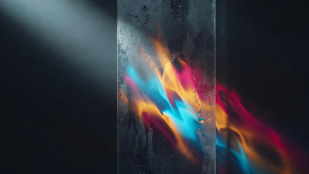 Luz atravesando un fino panel de vidrio esmerilado